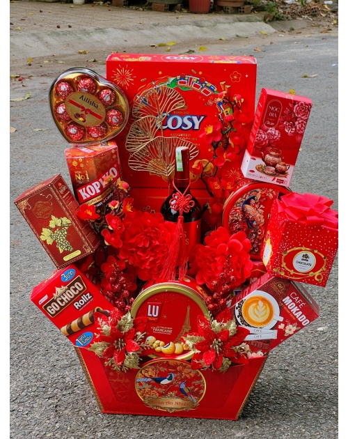 Giỏ quà Tết cao cấp, bánh ngon  tại Sài Gòn, bình dương 