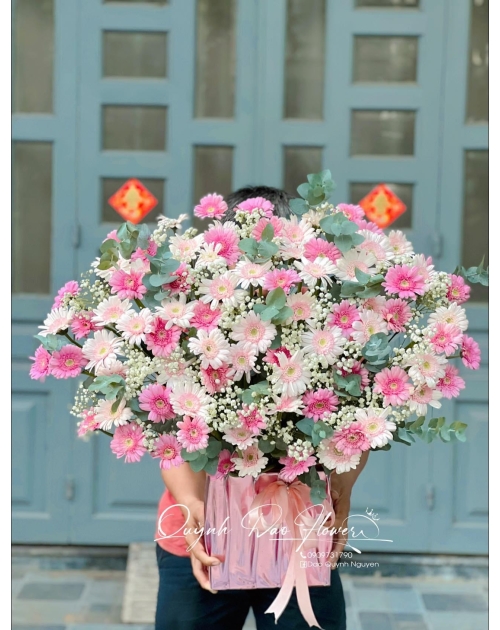 Giỏ hoa đồng tiền đẹp 