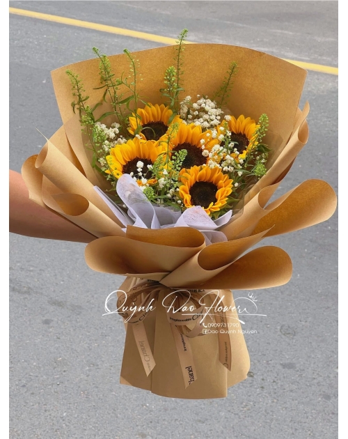 Bó hoa hướng dương 5 bông Thủ Đức 
