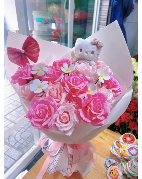 Bó hoa sáp hello Kitty thủ Đức 