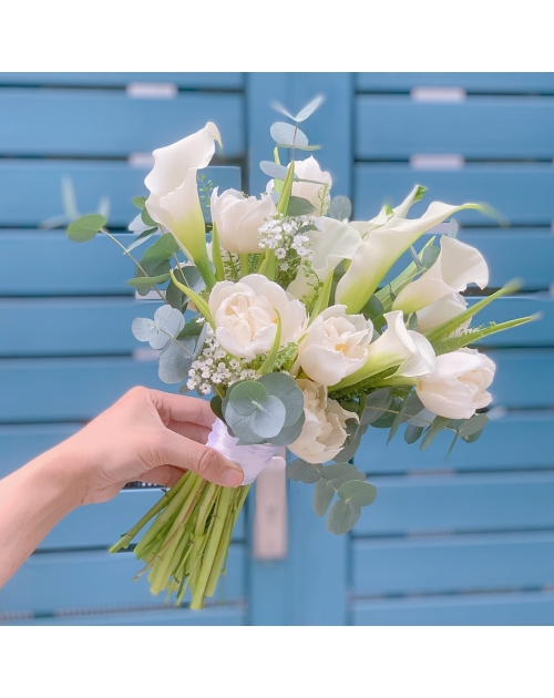 Hoa cưới  tulip mix hoa rum