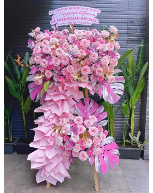Kệ khai trương Tone Hồng hiện đại 