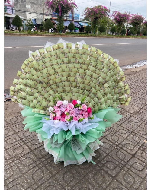 Bo hoa tiền 200 bông