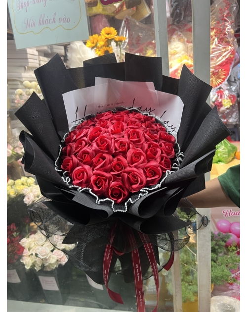 Bó hoa sáp đỏ cao cấp 36 bông