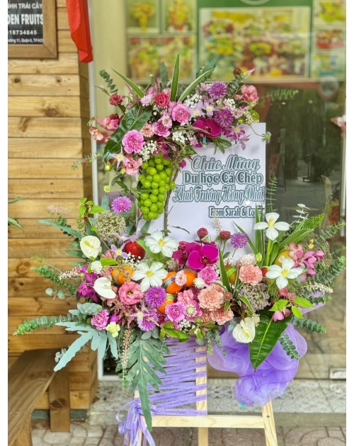 Kệ khai trương mix trái cây 