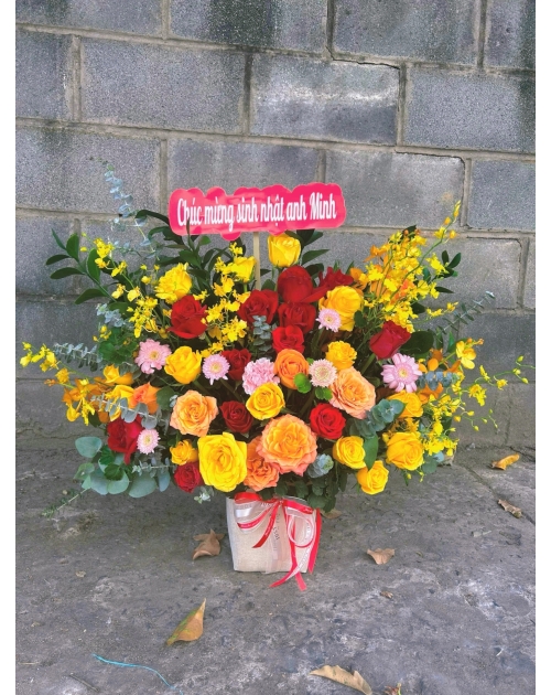 Giỏ hoa khai trương mĩ lan vũ nữ