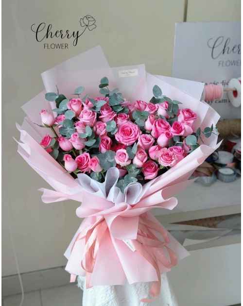 Bó hoa hồng sen thủ Đức 