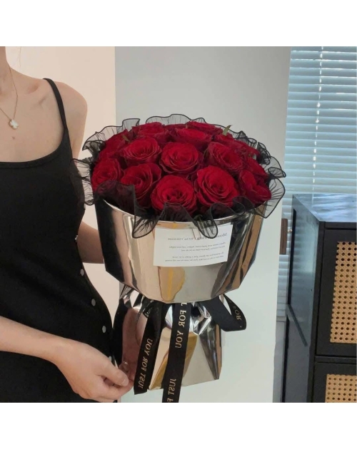 Bó hoa Hồng Nhung đỏ tại quận 1