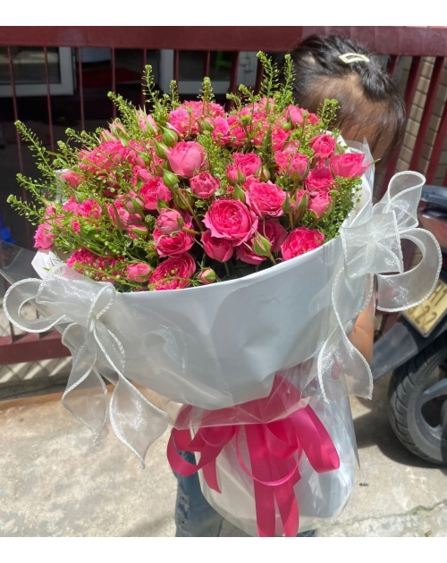 Bó hoa hồng chùm kiểu Hàn
