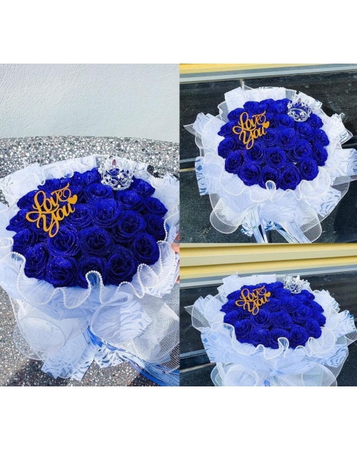 Hoa Sinh Nhật Tone xanh dương cho bạn nam