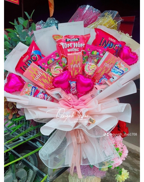 Hoa Bánh Kẹo tone hong Dễ Thương cho bé gái