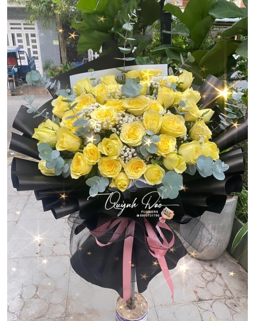 Bó Hoa hồng vàng 
