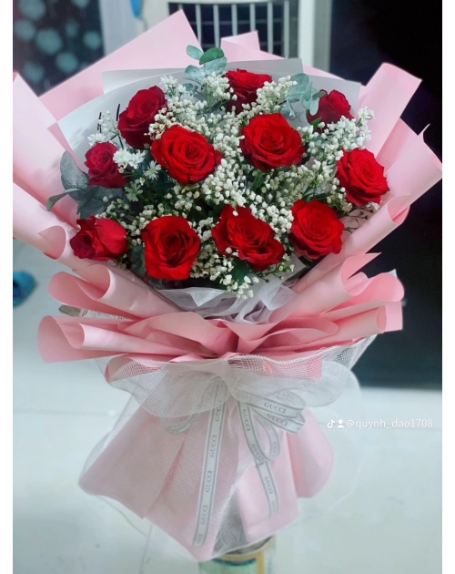 Bó hoa Hồng phối bi giá rẻ tại Thủ Đức 