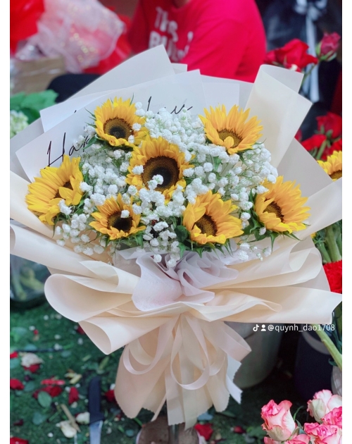 Bó hoa hướng dương tặng mẹ iu