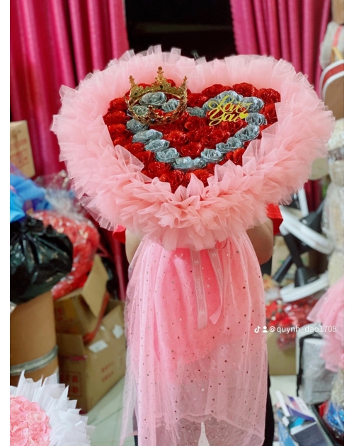 Bó hoa trái tim rẻ đẹp Thuận An Bình Dương 
