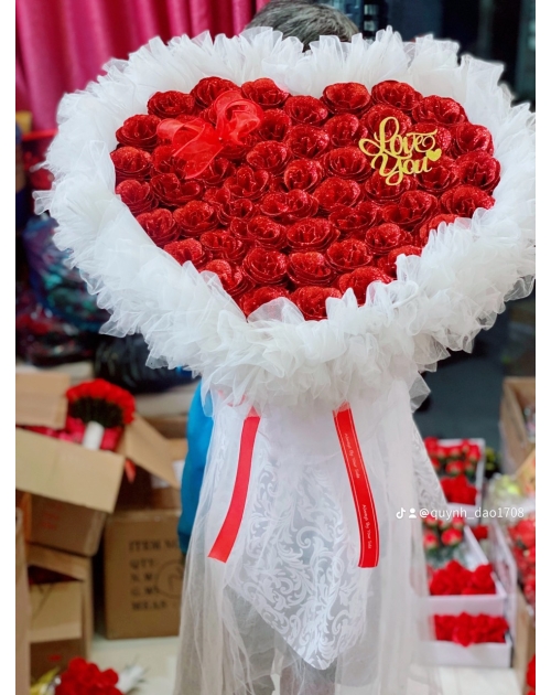 Bó hoa trái tim voan giá rẻ tại Thủ Đức 