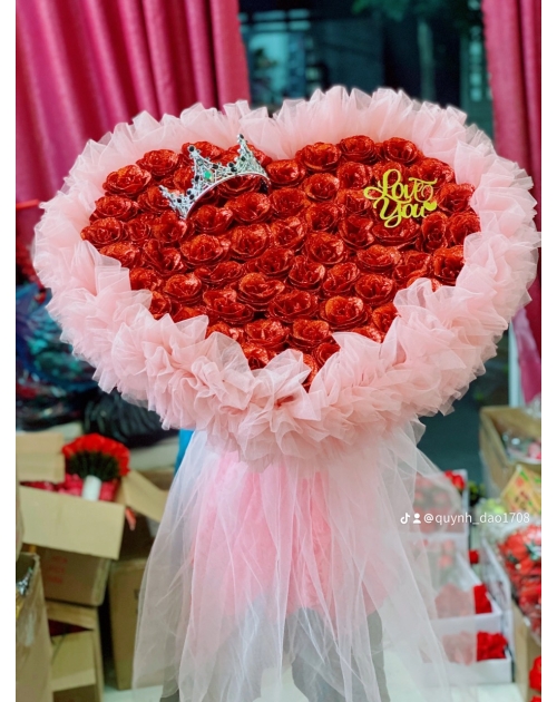 Bó hoa trái tim tặng người yêu 